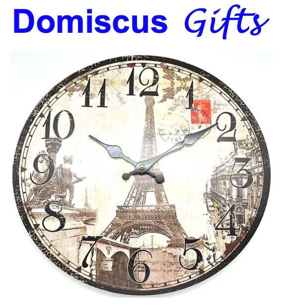 13" NEW! EIFFEL TOWER Wall Clock PARIS France French COLLECTIBLE Home Decor