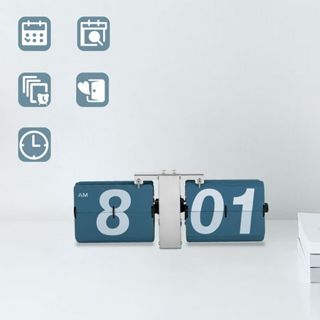 14*3.3*5.3inch Retro Digital Flipping Out Desk Flip Clock -Classic Mechanical -Battery Operated