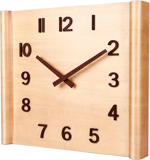 14 inch Wall Clock; Wooden Wall Clock; Wall Hanging Decorations; Decorations; Large Decorative Clock; Quartz Clock; Gifts - Living Rooms or bedrooms, cafes, Offices, Bars, Art. (YS)