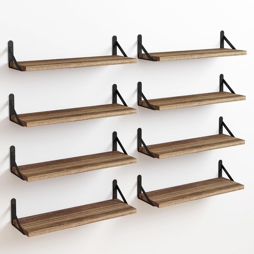 15.7 in. W x 4.7 in. D Carbonized Black Rustic Decorative Wall...