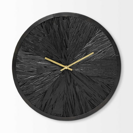 16.5 Round Large Black Modern Wall Clock