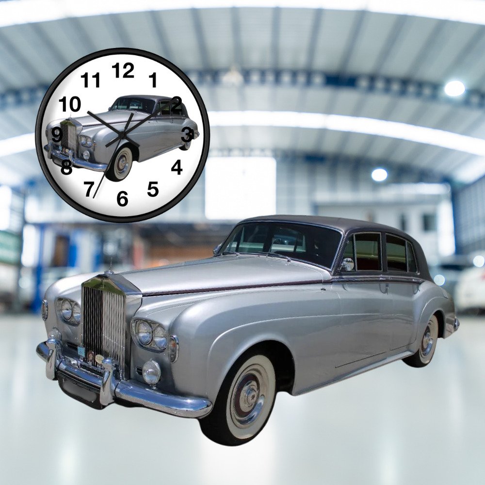 1965 Rolls-Royce Silver Cloud III, Limited edition, Wall Clock, kitchen clock.