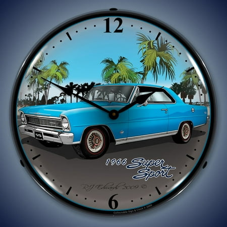 1966 Chevy Nova SS Wall Clock, Lighted