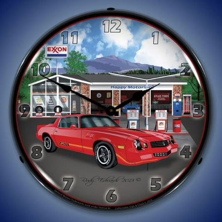 1979 Z28 Camaro Exxon Wall Clock, Lighted