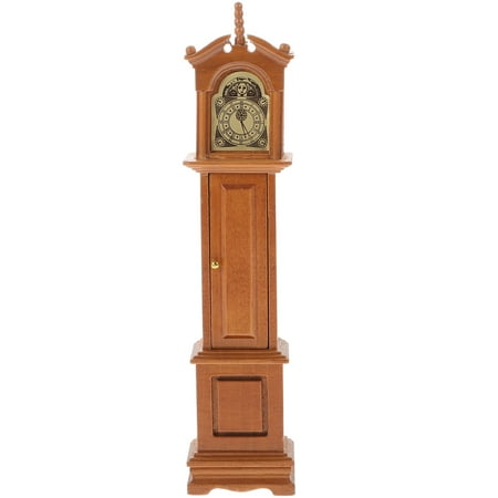 1Pc Mini Grandfather Clock Model Decorative Floor Clock Retro Mini House Toy