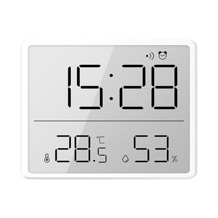 1 Pcs Lcd Digital Alarm Clock Large Screen Displays Multi-functional Magnetic