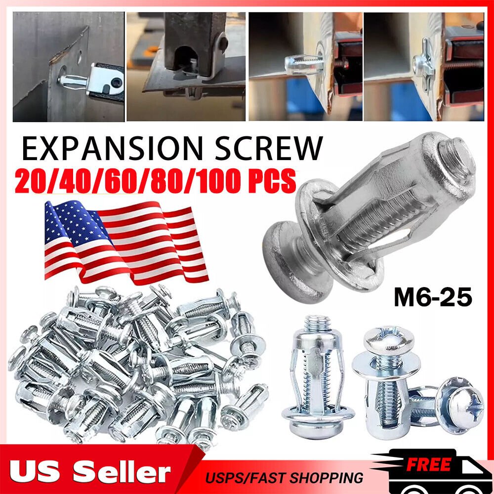 20-100PCS Jack Nuts For Metal M6 Car Rivet Nut Tool Screw Petal Nut Expansion