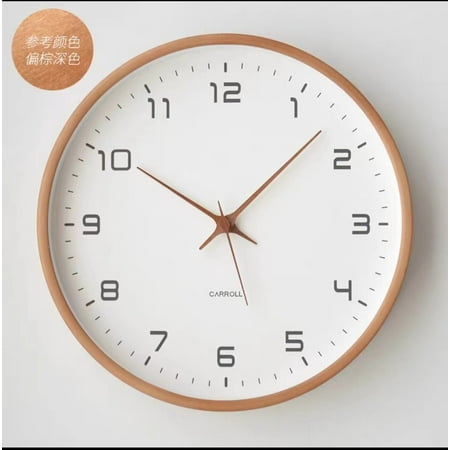 2024 New Fashion Living Room Japanese Style Log Style Wood Grain Color Wall Clock Home Quartz Clock Nordic Mute Pocket Watch