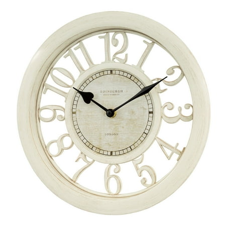 20857 Edinburgh Clock Works Co. 11.5 Floating Dial Wall Clock by Equity - White