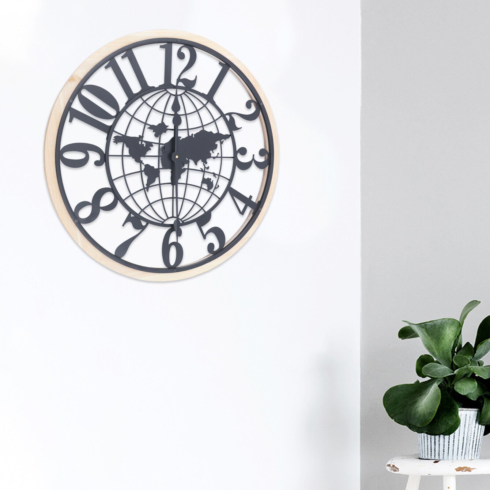 23inch Seiko World Map Wall Clock Modern Wall Clock Creative Clocks