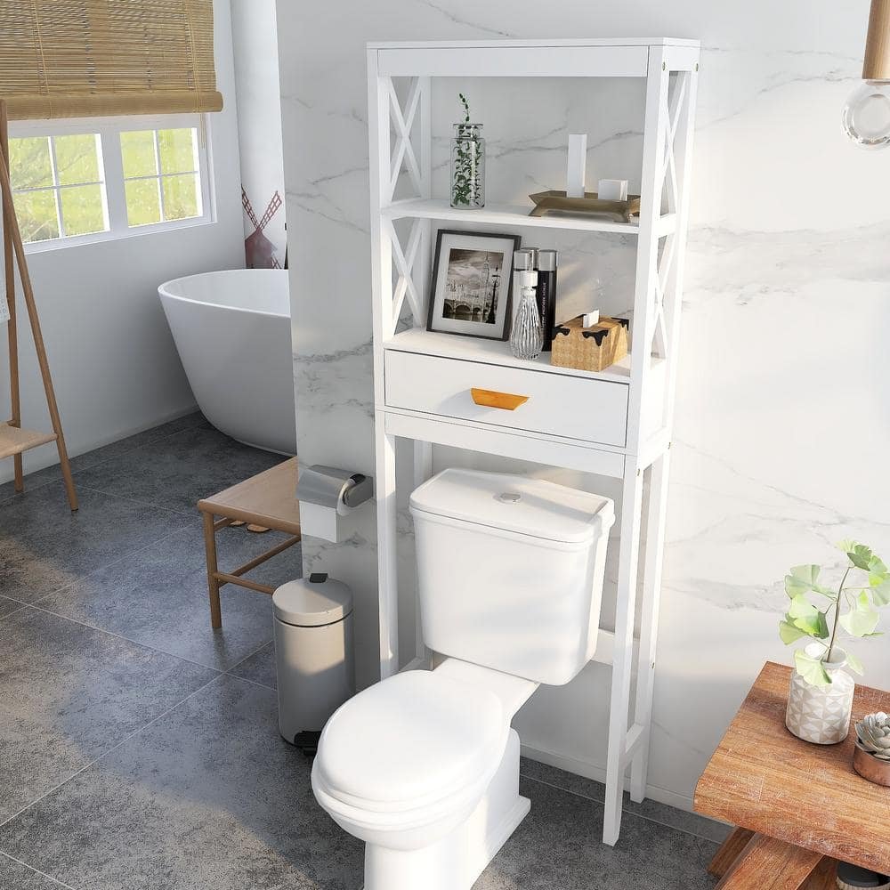 24 in. W x 65 in. H x 7 in. D White...