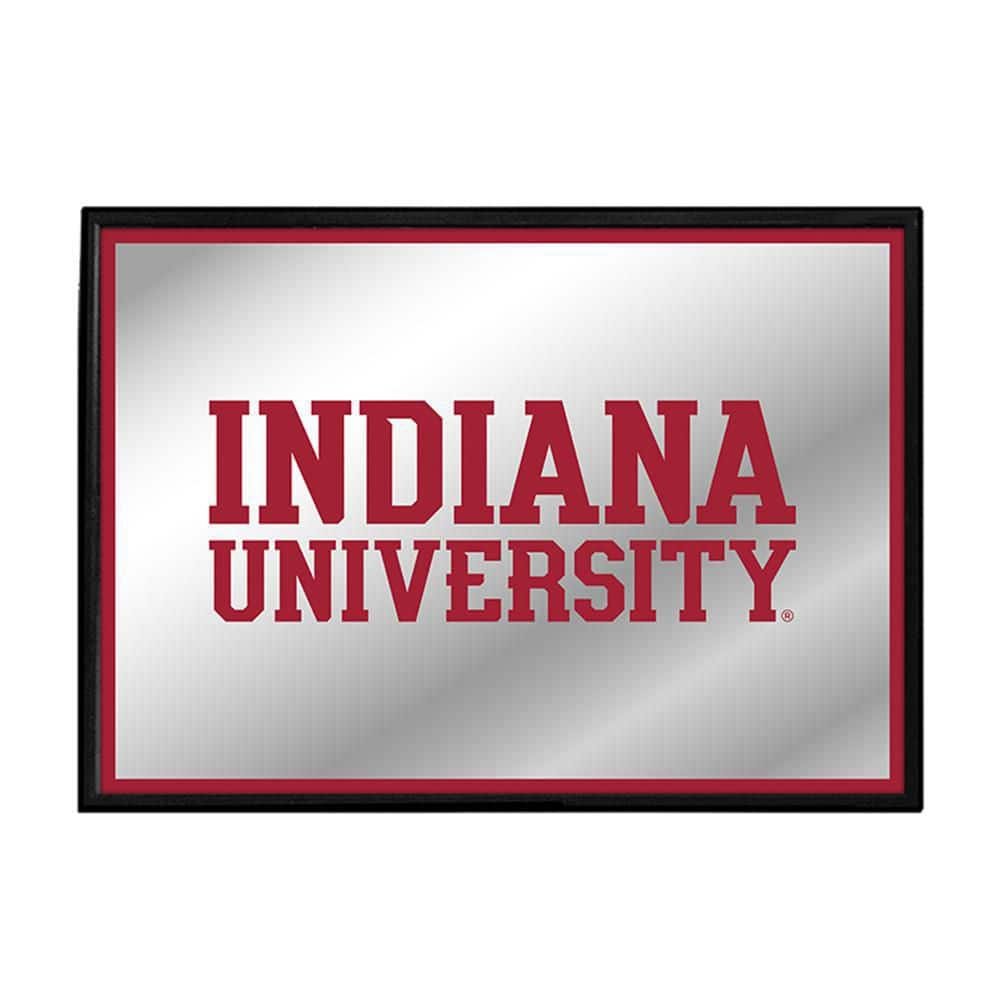 28 in. X 19 in. Indiana Hoosiers Framed Mirrored Decorative Sign