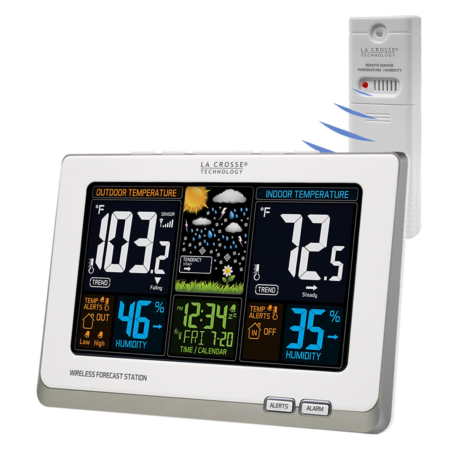308-1414W La Crosse Technology Color Weather Station with TX141TH-BV3 - Open Box