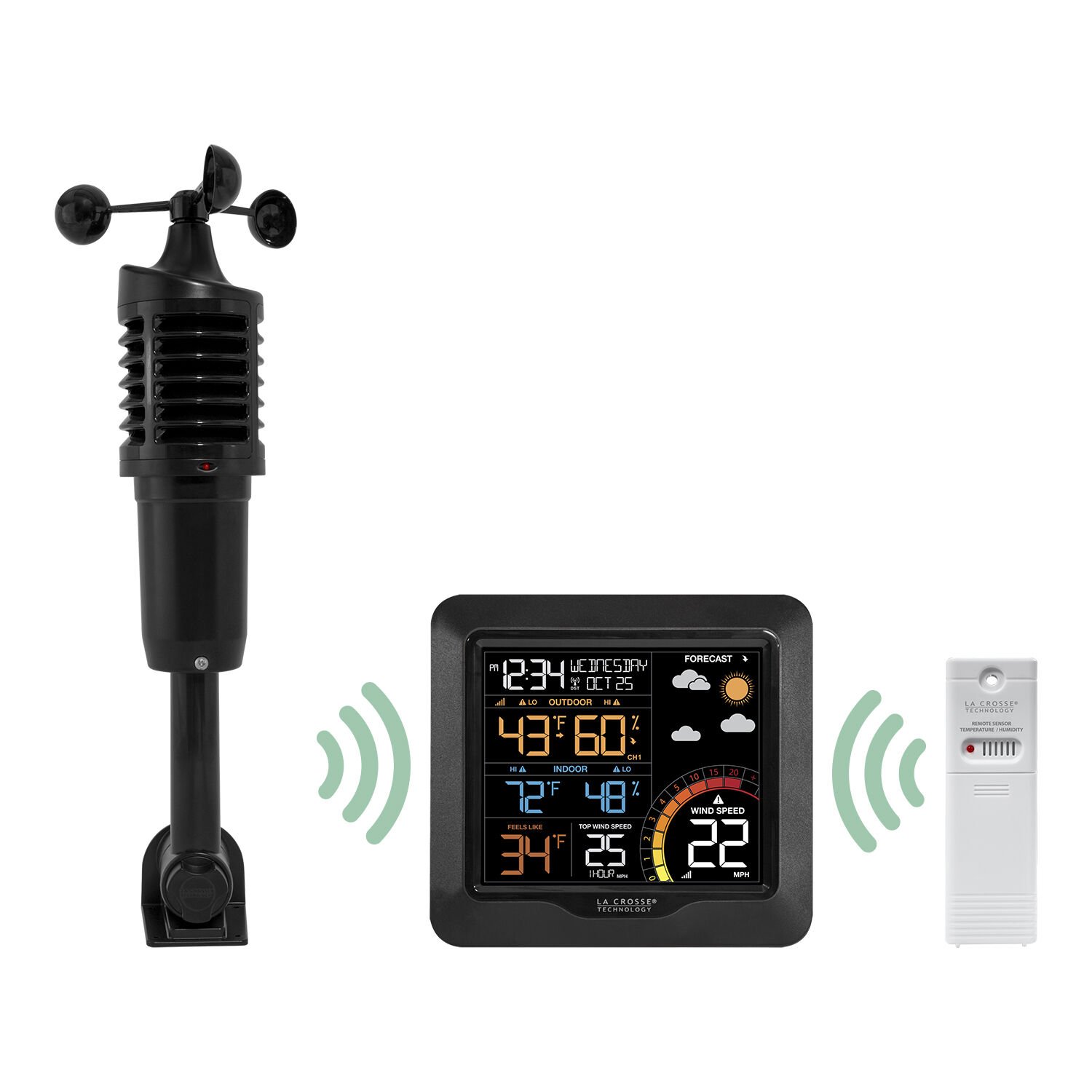 327-1417 La Crosse Technology Professional Color Wind Speed Weather Station