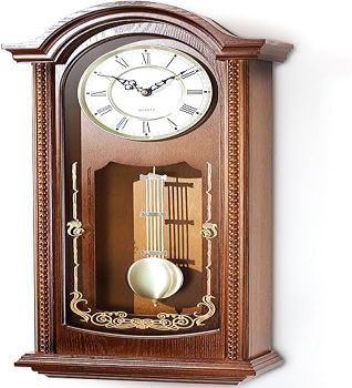 AYRELY® 26IN Grandfather Vintage Wall Clock with Pendulum and Chime, Hour/Quarter-Hour Chime, Elemwood Frame, Large Vintage Wall Clock for Living Room,Home Decor Gift