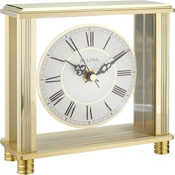 Bulova B1703 Cheryl Table Clock, Brass