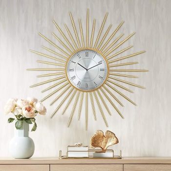 Castallia Gold 28 Round Metal Wall Clock