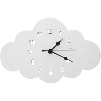 Cloud Shape Wooden Wall Clock for Nursery/Kids Room