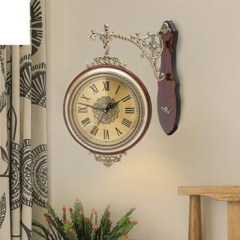 Double Sided 12 Wall Clock Antique Style Railway Station Wall Decor Gift Home