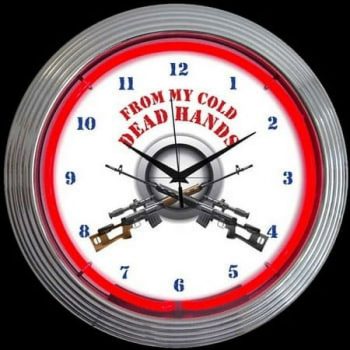 Firearms Neon Clock