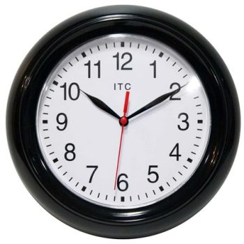 Infinity Instruments ITC Focus Wall Clock, 10, Black