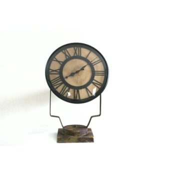 Iron Floor Clock made from Old Iron Lamp, Green