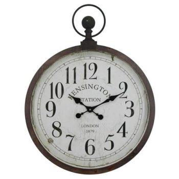 Kensington Station Pocket Watch Style Wall Clock