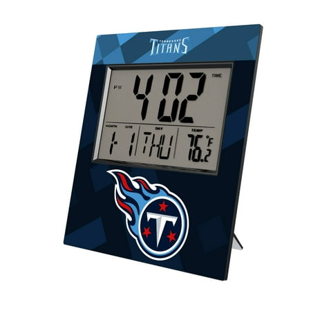 Keyscaper Tennessee Titans Color Block Digital Desk Clock