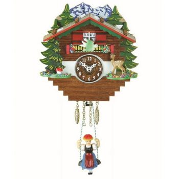 Kuckulino Black Forest Clock Swiss House with quartz movement and cuckoo chime TU 2007 SQ