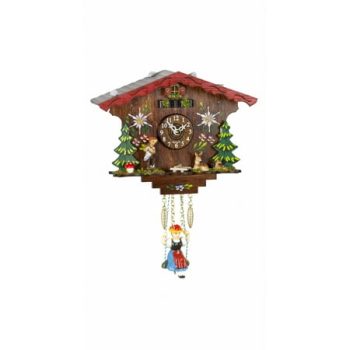 Kuckulino Black Forest Clock Swiss House with quartz movement and cuckoo chime TU 2065 SQ