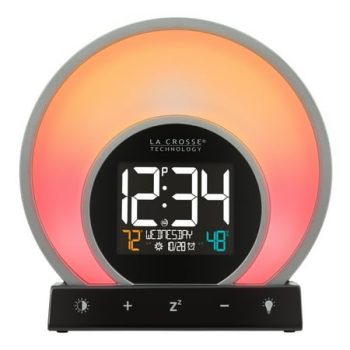 La Crosse Technology Soluna Black Digital Sunrise Alarm Clock with USB, C79141