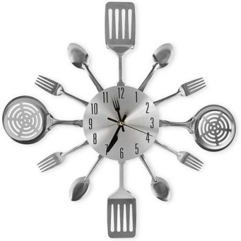 Large Kitchen Wall Clocks with Spoons and Forks, Decor and Nice Gifts,Wall Clock Tableware Wall Clock