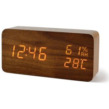 LED Time, Date, Humidity & Temperature Display, Grandfather Clock Decor Wooden Style Digital Alarm Clock Rawiri