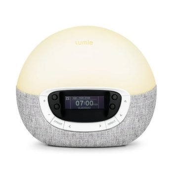 Lumie Bodyclock Shine 300 Wake-up Light Sunrise Alarm Clock, Sunset Feature, Sounds, Radio