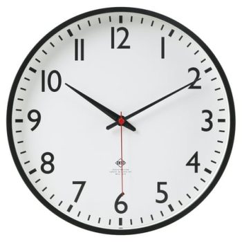 Mainstays 11.5√¢¬Ä¬ù Quartz Black & White Schoolhouse Wall Clock with Red Second Hand