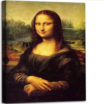 msspart Canvas Prints Wall Art Mona Lisa by by Leonardo DaVinci, The World Classic Paintings Reproductions for Living Room, Office Home Decoration 12x16