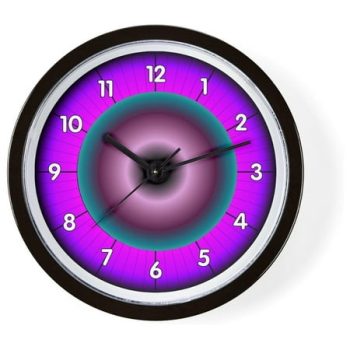 Neon Colors Unique Decorative 10 Wall Clock