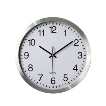 PVC Clock Hanging Stainless Steel Fashion Retro Wall Attractive Design Battery Operated White