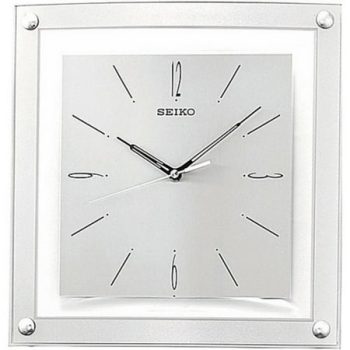 Seiko Silver Quiet Sweep 12.25 Inch Wall Clock