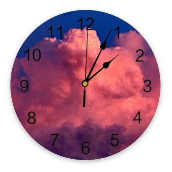 Sky Colorful Clouds Wall Clock Large Modern Kitchen Dinning Round Wall Clocks Bedroom Silent Hanging Watch