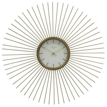 Studio Designs Home Modern 30 Starburst Gold Metal Roman Numerals Wall Clock