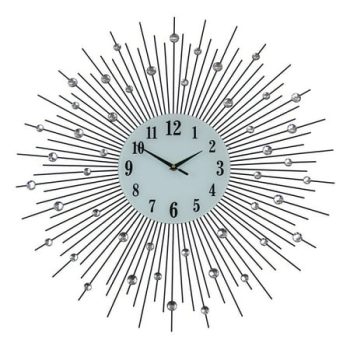 Three Star Im/Ex Inc. Oversized Elegant Bejeweled Spike Round 27'' Wall Clock