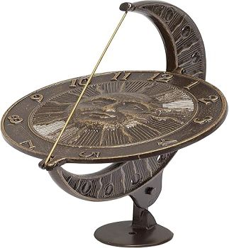 Whitehall Products 1271 Sun and Moon Sundial, French Bronze