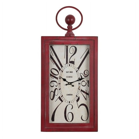 Yosemite Home Decor Waverly Red Wall Clock