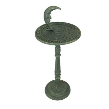 Zeckos Green Cast Iron Celestial Sundial Decorative Sun Clock 23 inch