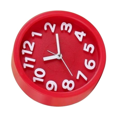 3D Modern Wall Clock Round Bright Colorful Dial Non Ticking Silent Operated Wall Clocks for Bedroom, Kitchen, LivingRoom