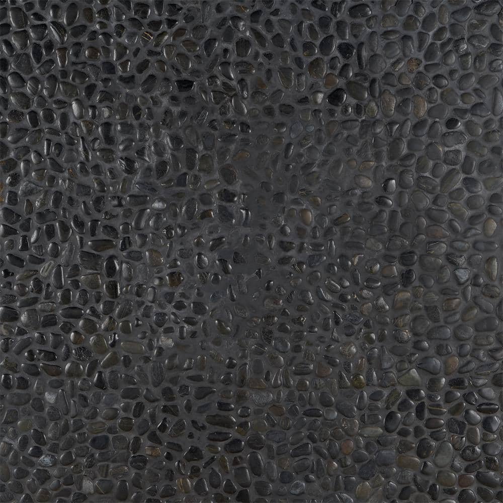 3D Pebble Rock Jet Black 12 in. x 12 in. x 10...
