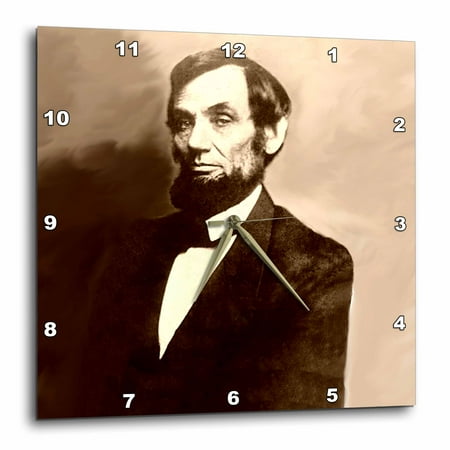 3dRose Abraham Lincoln - Wall Clock, 10 by 10-inch