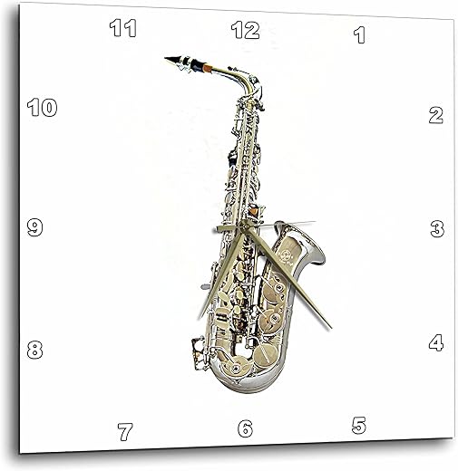 3dRose dpp_4112_3 Saxophone-Wall Clock, 15 by 15-Inch