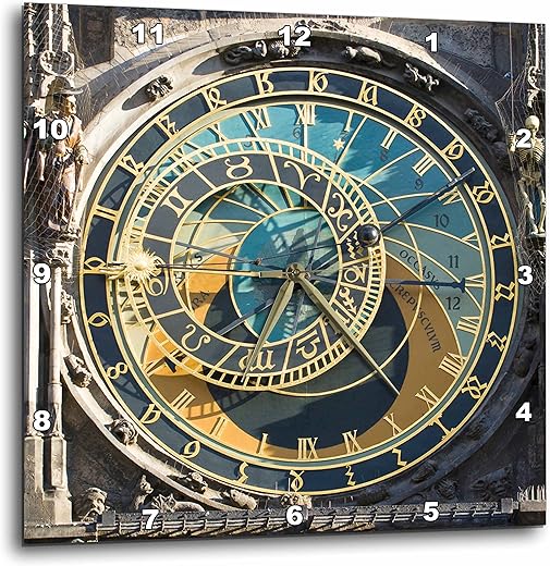 3dRose DPP_81259_1 Astronomical Orloj, Prague, Czech Republic EU06 THA0021 Tom Haseltine Wall Clock, 10 by 10-Inch